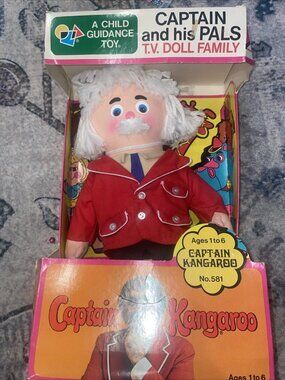 Vintage Captain Kangaroo Plush Doll – No. 581 by Child Guidance –In Original Box